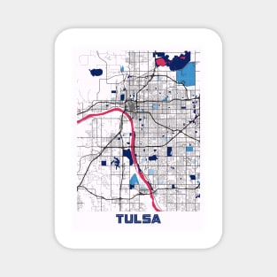 Tulsa - United States MilkTea City Map Magnet