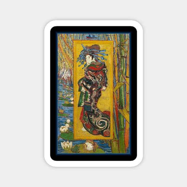 Courtesan Van Gogh Japanese Art Impressionist Painting Japan Magnet by twizzler3b