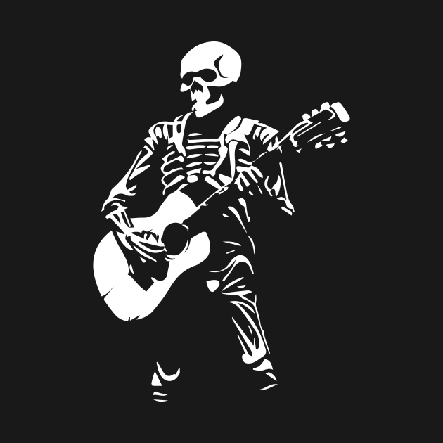 skeleton plays the guitar by lkn