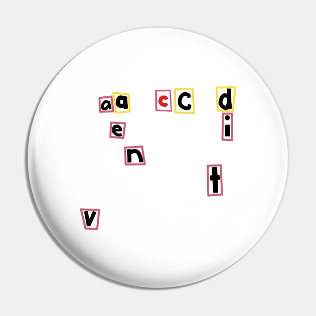 Typography says Vaccinated Pin by ellenhenryart