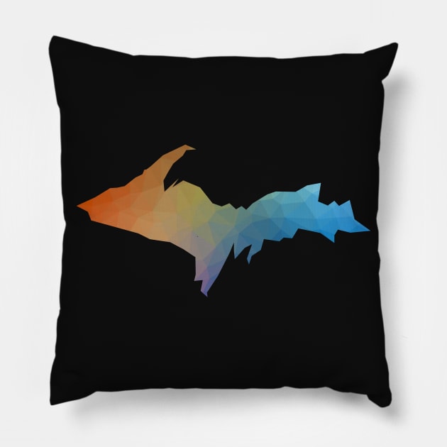 Low Poly U.P. Pillow by Bruce Brotherton