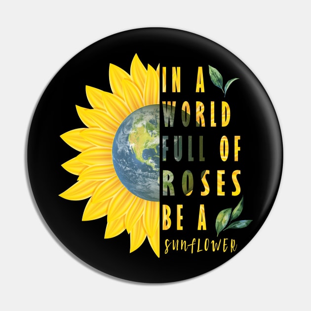 Sunflower Pin by TaylorDavidDesigns