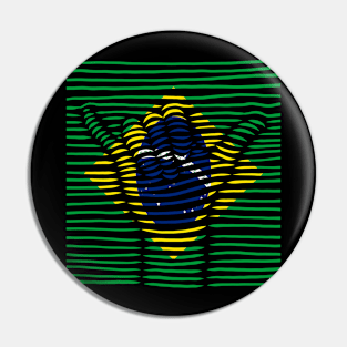 Brazil Proud Flag, Brazil gift heritage, Brazilian girl Boy Friend Brazilian Pin