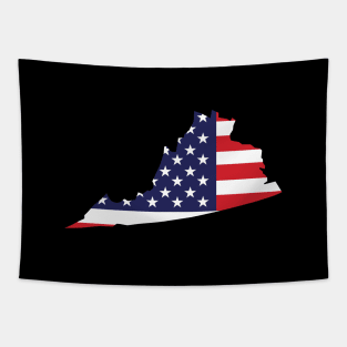 Virginia State Shaped Flag Background Tapestry