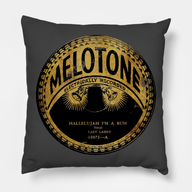 Melotone Records Pillow by Midcenturydave