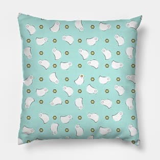 Glamour Bird Blue Pillow