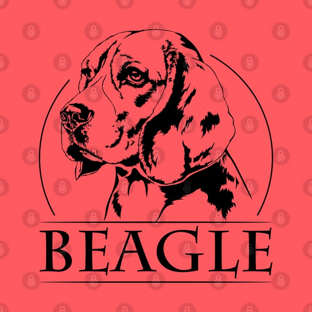 Cute Beagle dog lover portrait by wilsigns