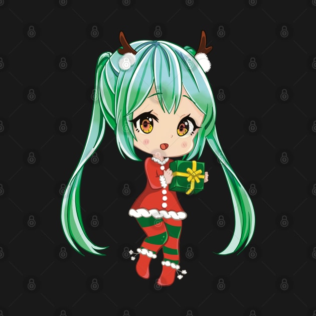 Cute Christmas Anime Girl by Shadowisper