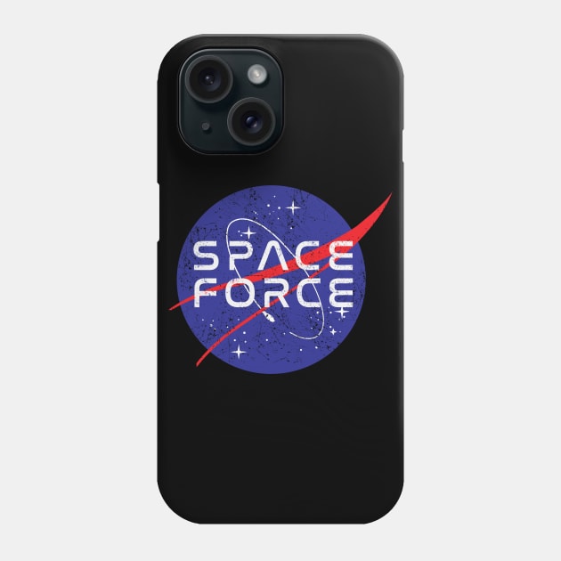 SPACE FORCE NASA distressed logo Phone Case by PaletteDesigns