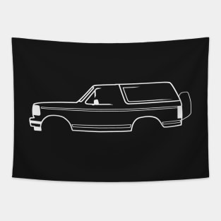 1992-1996 Ford Bronco Side White No Logo Tapestry