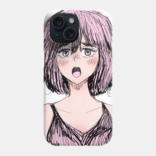 Sleepy Pink Haired Girl Phone Case