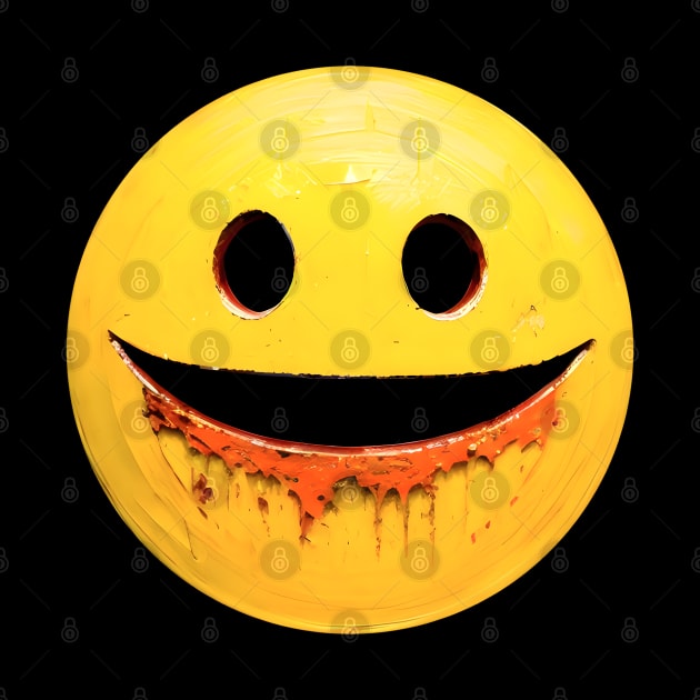 Retro Metal Hungry Smiley Face 01 by CGI Studios