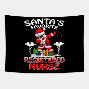 Santas Favorite Registered Nurse Christmas T Shirt Tapestry