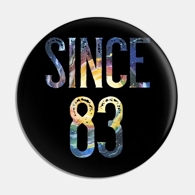 Since 83 1983 Wedding And Birthday Anniversary Gift Item Tee Pin by reelingduvet