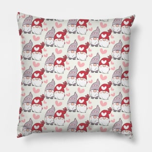 Cute Valentines Day Heart Gnome Lover Pillow