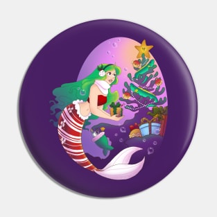 Mermaid Christmas Pin