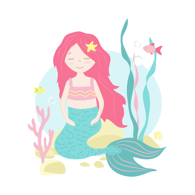 Cute Mermaid Under the Sea by in_pictures