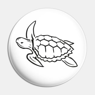 Sea Turtle Line Drawing Pin