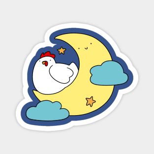 Moon Chicken Magnet