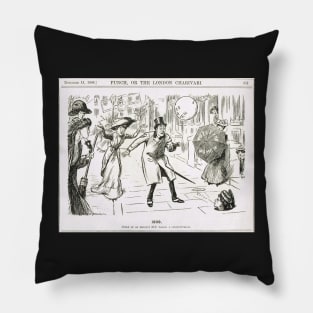 MP & Votes for Women Punch cartoon 1908 Pillow