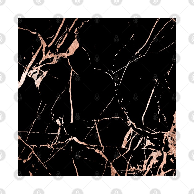 Black Rose-Gold Marble by Photomisak72