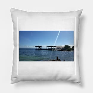 the sun and the beach in landscape architectural in honduras photograph Pillow