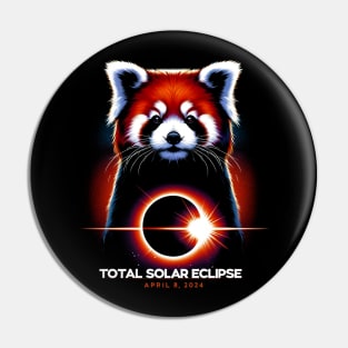 Sunlit Red Panda Eclipse: Fashionable Tee for Red Panda Lovers Pin