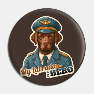 Pilot Labrador Retriever Pin