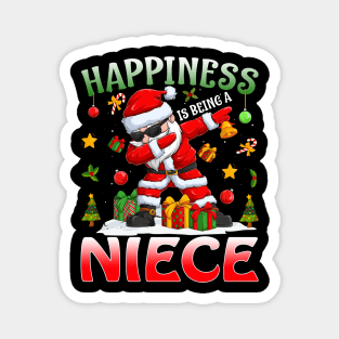 Happiness Is Being A Niece Santa Christmas Magnet