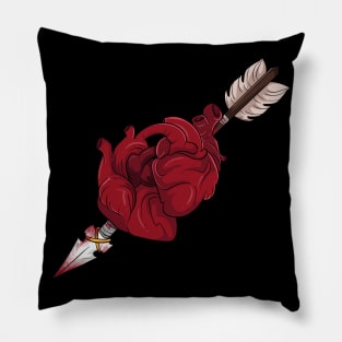 Arrow hits Heart Pillow