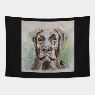 Black Labrador line art. Tapestry