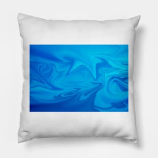 blue liquid color wave Pillow