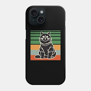 Vintage Cute Cat Wearing Hoddie Phone Case