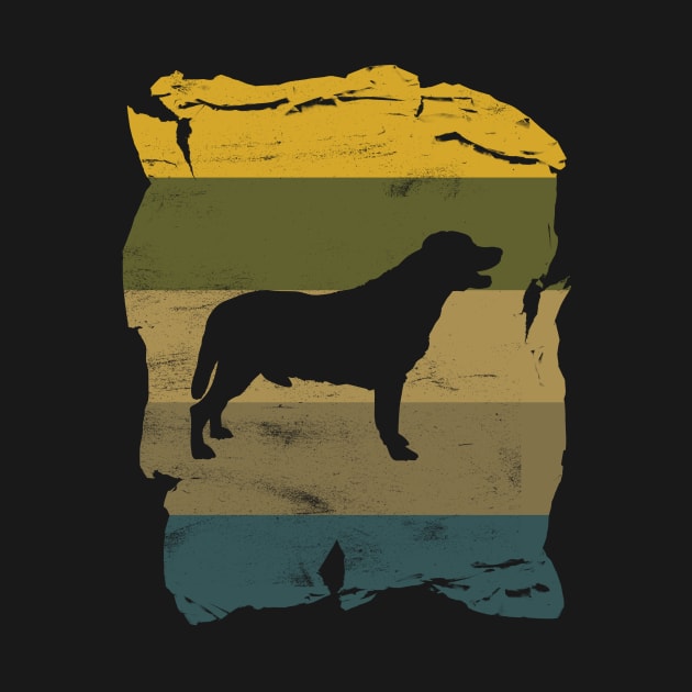 Labrador Retriever Distressed Vintage Retro Silhouette by DoggyStyles