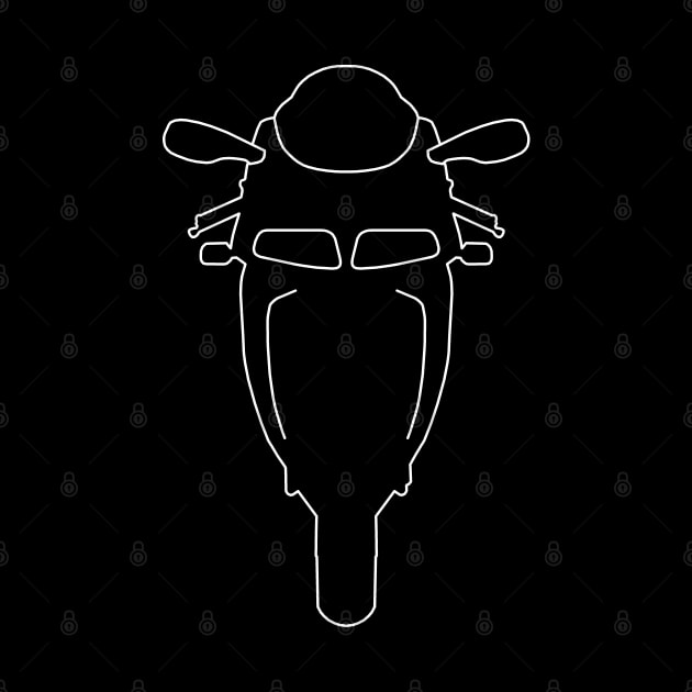 Ducati 916 outline graphic (white) by soitwouldseem