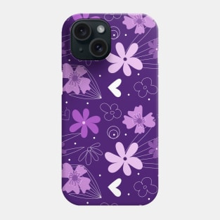 Purple Floral Pattern Phone Case