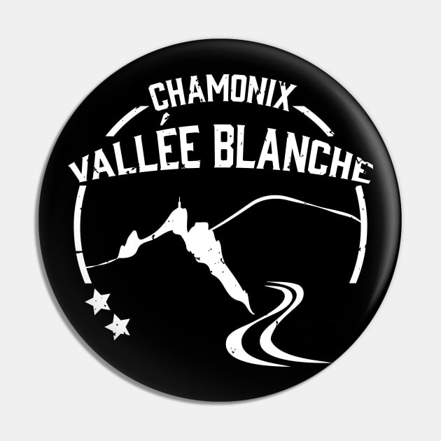 Chamonix Aiguille du Midi vintage white Pin by leewarddesign