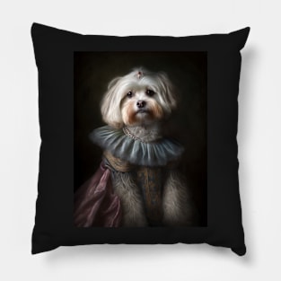 Royal Portrait of a Havanese Dog Pillow