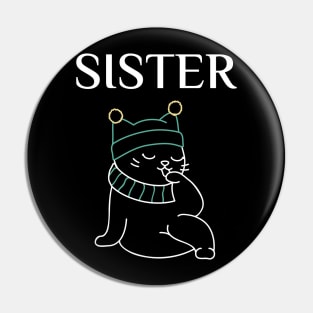 matching family gifts, cute cat, the sister Pin