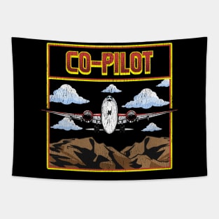 Cute Airplane Co-Pilot Awesome Copilot Friend Tapestry