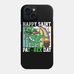 Happy Saint Pat-Rex Day Leprechaun With T-Rex Phone Case