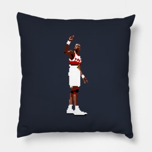 Dikembe Mutombo Hawks Pixel Deny Pillow