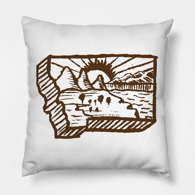 Montana 02 Pillow by Very Simple Graph