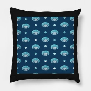 Polka Jellies Horizon Blue Pillow