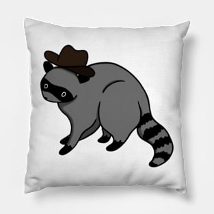 Cowboy Raccoon Pillow