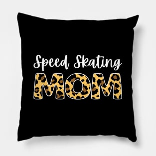 Speed Skating Mom Leopard Speed Skater Mother'S Day Pillow