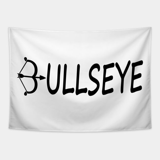 Bullseye typographic Design Tapestry by DinaShalash