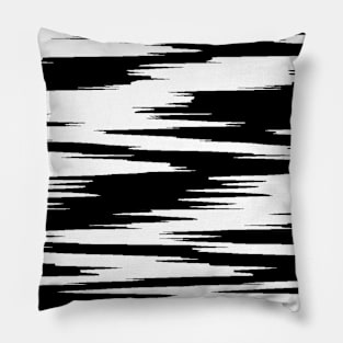 black and white abstract art artwork Pillow