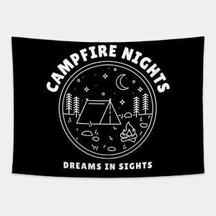 Campfire Nights: Dreams in Sights Camp Fire Tapestry