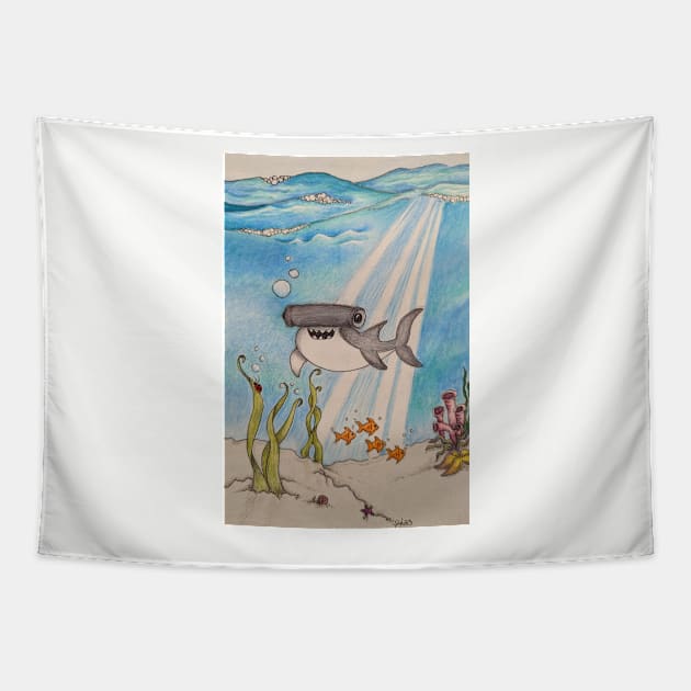 Every week is shark week Tapestry by bowserbunch